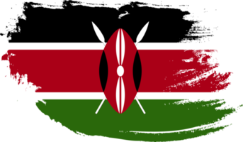 Kenya flag with grunge texture png