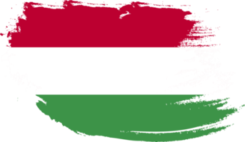Hungary flag with grunge texture png