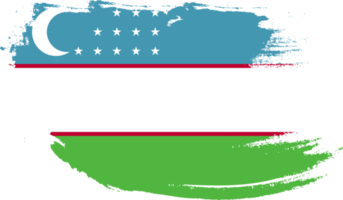 Uzbekistan flag with grunge texture png