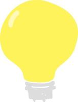 flat color illustration of light bulb vector