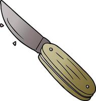 cartoon folding knife vector