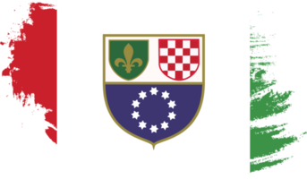 Federation of Bosnia and Herzegovina flag with grunge texture png