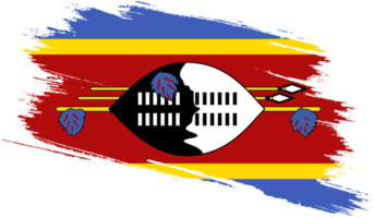 Eswatini Swaziland flag with grunge texture png