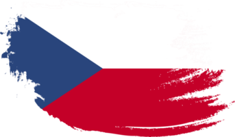 Czech Republic flag with grunge texture png
