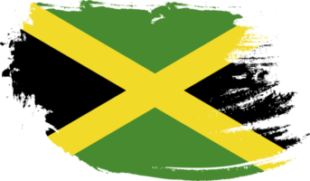 Jamaica flag with grunge texture png