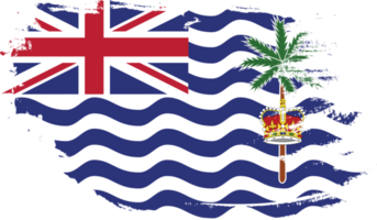 bandeira do território britânico do Oceano Índico com textura grunge png