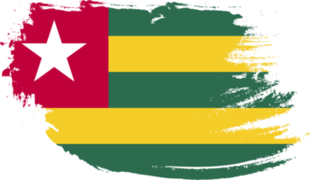 togo flagga med grunge textur png