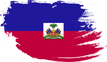 Haiti flag with grunge texture png