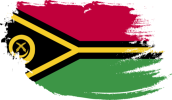 Vanuatu-Flagge mit Grunge-Textur png