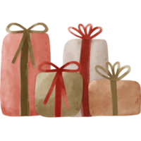 regalos de navidad acuarela png