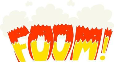 flat color illustration of comic book explosion vector