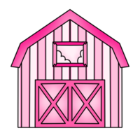 das rosa bauernhaus png