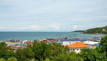 high angle view of the sea There are communities below too. Thailand photo