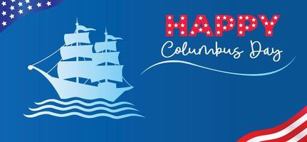 Columbus day card or backgroun. Design element for a bannerd vector