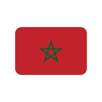 Morocco vector flag with rounded corners isolated on white background