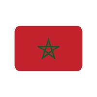 Morocco vector flag with rounded corners isolated on white background