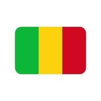Mali vector flag with rounded corners isolated on white background