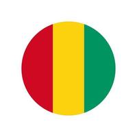 Guinea vector flag circle isolated on white background
