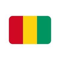Guinea vector flag with rounded corners isolated on white background