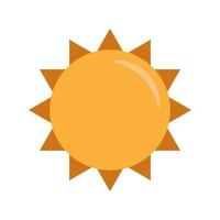 The sun vector icon on white background