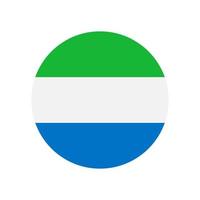 Sierra Leone vector flag circle isolated on white background