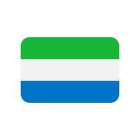 Sierra Leone vector flag with rounded corners isolated on white background