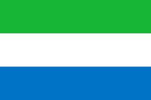 Sierra Leone vector flag. Aftrican country national symbol