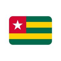 Togo vector flag with rounded corners isolated on white background