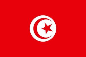 Tunisia vector flag. Aftrican country national symbol