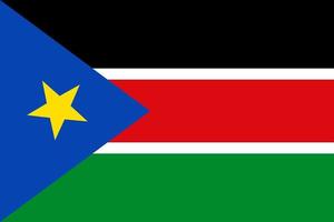 South Sudan vector flag. Aftrican country national symbol