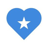 Somalia vector flag heart isolated on white background