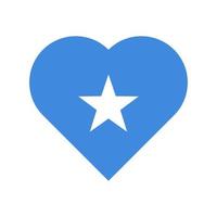 somalia vector bandera corazón aislado sobre fondo blanco