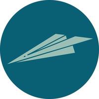 iconic tattoo style image of a paper airplane vector