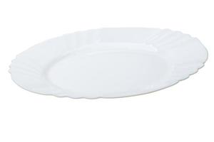White plate on white background photo