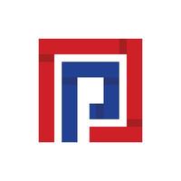 Letter P Modern Geometric Business Logo vector