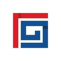 logotipo de empresa moderna geométrica letra g vector