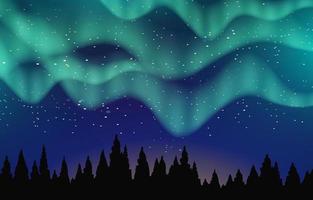 Aurora Northern Light Background vector