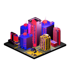 Isometric building arrangement png