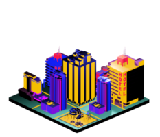 Isometric building arrangement png