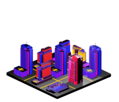 Isometric building arrangement png