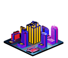 Isometric building arrangement png