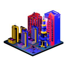 isometrische gebouw arrangement png