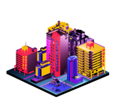 Isometric building arrangement png