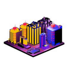 Isometric building in retro style png