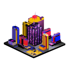 Isometric building arrangement png