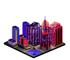 Isometric building arrangement png