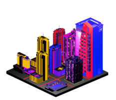 Isometric building arrangement png