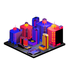 Isometric building in retro style png