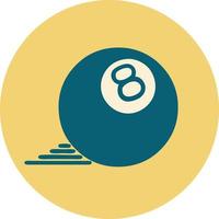 iconic tattoo style image of 8 ball vector