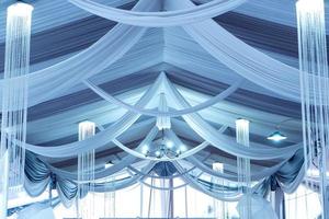 Cloth or tent for event decoration. Wedding decorations. photo
